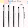 5 Pcs Eyeliner Brushes Set, Upgraded Ultra-Thin Sickle & Slanted