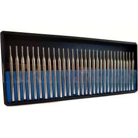 DRILAX 1mm Diamond Drill Bit Jewelry Beach Sea Glass Shells Gemstones 1/24 Inch Tip Bur