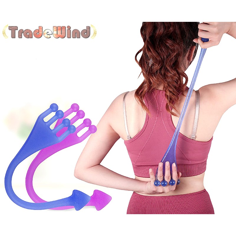 TradeWind トレーニングチューブ 足裏ストレッチ 足指 足裏アーチエクササイズ 足裏トレーニング 2本セット(紫)