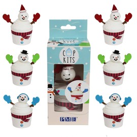 PME Cupcake Decorating Kit with Edible Toppers, Snowman