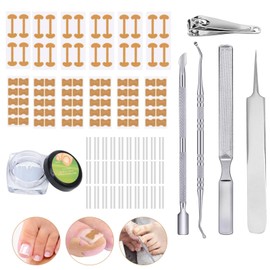 149 Stück Eingewachsene Zehennägel Set, Xerteam Werkzeugset für eingewachsene Zehennägel Mit Zehennagel Korrektur Patch, Nagelknipser, Nagelschieber, Nagelfeile,Pinzette