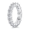 Gobaalele Cushion Cut Cubic Zirconia Eternity Ring, 5.1cttw 5A CZ