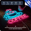 Coffee Neon Sign for Business, USB Powered Dimmable Bright Signs