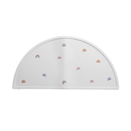 Kids Silicone Placemat Anti Slip Reusable Toddler Food Grade Silicone Food Mat for BabiesRainbows