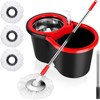 Spin Mop and Bucket with Wringer Set, 360° Spinning Mop