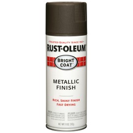 Rust-Oleum 7713830 Stops Rust Bright Coat Metallic Spray Paint, 11 Oz, Dark Bronze