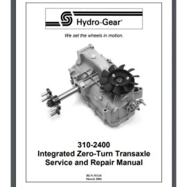 Manual HUSQVARNA Zero Turn Hydro-Gear 310-2400 2001-2003, Transaxle Workshop Manual
