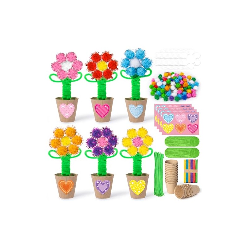 WATINC Mother’s Day Flower Paper Pot Craft Kits - 36