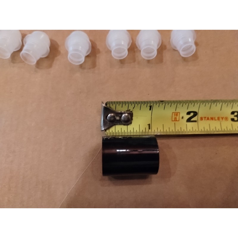 12- 1/3 oz. Roll-on Bottle Black Caps And Plastic Ball