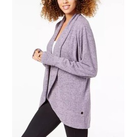 Ideology Women's Long-Sleeve Wrap in Lavender Bloom, XXL
