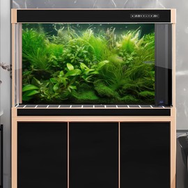 Underwater Aquarium Background Diverse Collection of Aquatic Plants Fish Tank Background Lush Green Seagrass Aquarium Terrarium Background Jungle Style Reptile Habitat Background Vinyl 48x18in