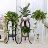 2-tier flower stand stand display stand organizer shelf die plant stand brown