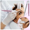 Microblading - 10 bolígrafos manuales para cejas, microcuchillas, de aluminio,