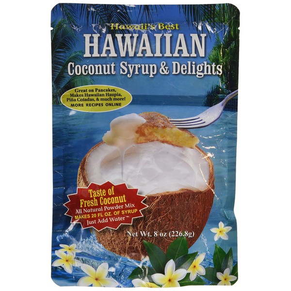 Kauai Tropical Syrup, Inc Hawaiian Coconut Syrup and Delights, 8.0 Ounce