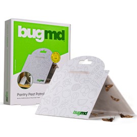 BugMD Pantry Pest Patrol (18 Count, White) - Moth Traps for Kitchen, Pantry Moth Trap, Bug Trap, Moth Traps for House Pantry, Get Rid of Pantry Moth, Kitchen Moth Trap Killer