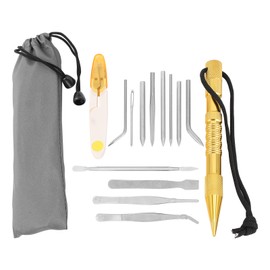 14Pcs/Set Paracord Needles Knitting Tool Paracord Stitching Needles Set Bracelets DIY KitYellow