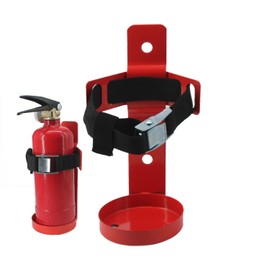 Fire Extinguisher Mount,Wall Mounted Metal Bracket,Compatible with 2.5 lb Fire Extinguishers, Red Powder Layer (2.5LB red 1pcs)