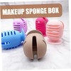 2piezas Soporte De Esponja De Maquillaje Contenedor De Silicona Para