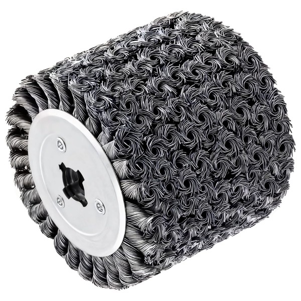Metal Brush for Rust Removal, Twisted Carbon Steel Wire Wheel,