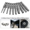 Bestgle 10 Pcs Magnetic Pentagon Head Screwdriver Bits Set 1/4
