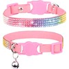 CHUKCHI Cat Collar Breakaway Bling Diamond Rhinestone with Bell Adjustable