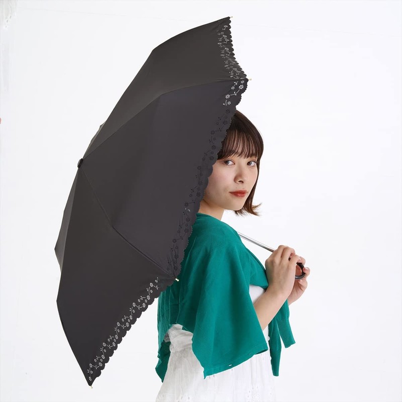 nifty colors 2398BK Folding Umbrella, Light Blocking, Daisy, Heat Cut
