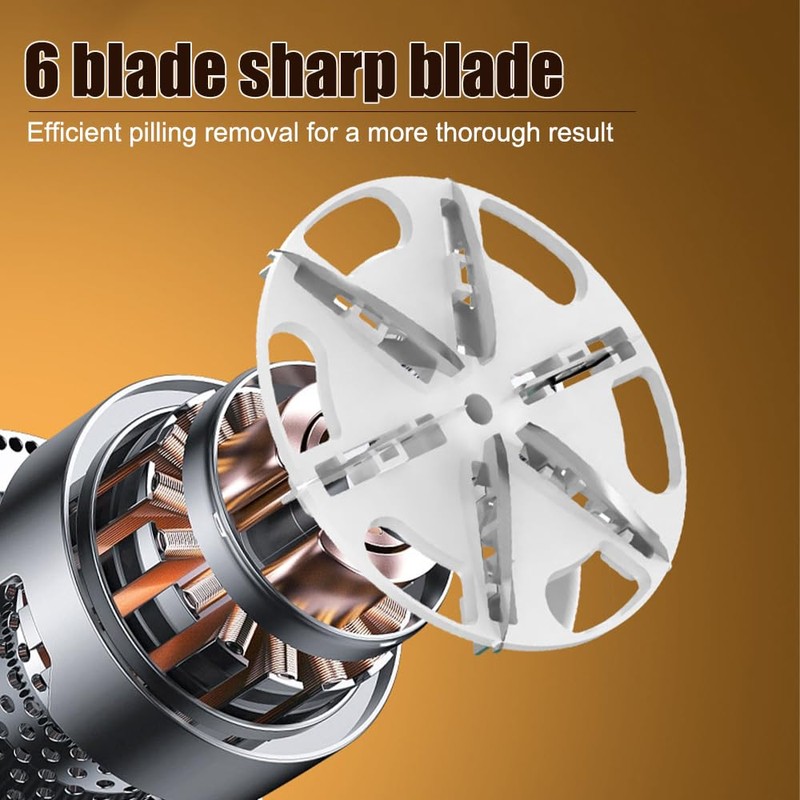 Fabric Shaver, 6-Leaf Blades Lint Ball Remover Hairball Trimmer with