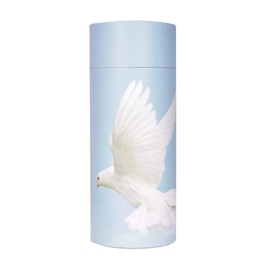 Scattering Ashes Urn, Eco-friendly Biodegradable Cremation Urn Scatter Tube (Flying Dove Small For Child/Pet/Part Ashes)