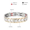 4 In 1 Men Titanium Steel Germanium Magnetic Bracelet Adjustable