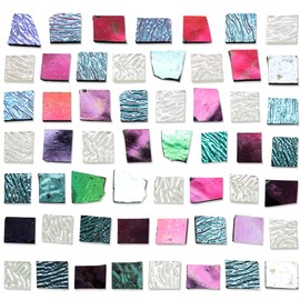 Maasechs 4 Bags COE90 Dichroic Glass Scrap Assorted Fusible Glass for Fusing Microwave Kiln, Iridescent Effects Supplies for Jewelry Making