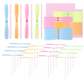 M EGA MEGACUBE 40 Pcs Flying Helicopter Toy, Hand Helicopter Spinner Toy, Hand Rub Plastic Bamboo Dragonfly Outdoor for Kids