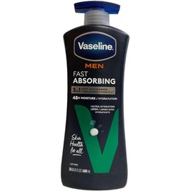 Vaseline Loción corporal y facial para hombre, absorción rápida, 20.3 onzas, Paquete de 10