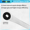 JEUCLEL 10.6-Inch Push through Ratchet, 1/2" Drive, 7.5° return angle,