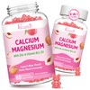 2 Pack Calcium Magnesium Zinc Gummies with Vitamin D3 B12,