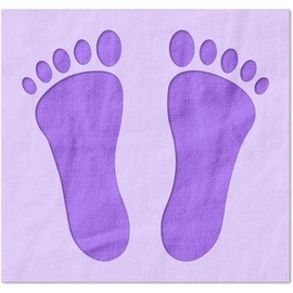Stencil Stop Footprints Stencil - Reusable for DIY Projects, Painting, Drawing, Crafts - 14 Mil Mylar Plastic (9 x 8.44 inches)