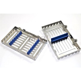 1 German Dental Autoclave Sterilization Cassette Rack Box Tray for 7 Instrument Blue Cynamed