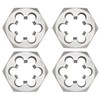 4 x Right Hand Thread Round Die Carbon Steel Manual
