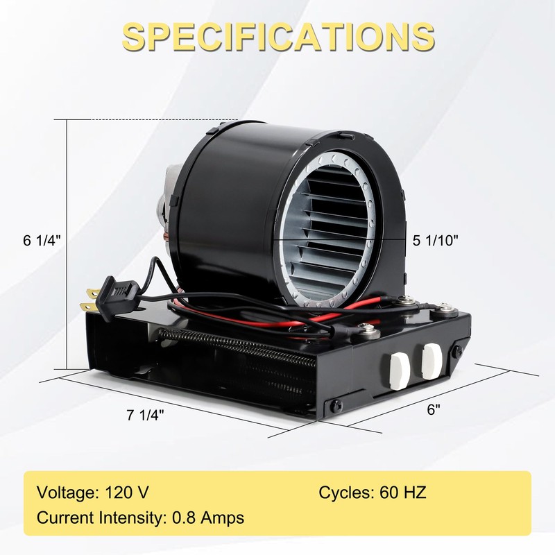 Hipoilk S97017063 Heater Motor Assembly for Broan 655 655F 655-C