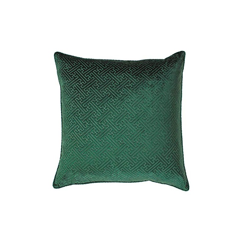 Paoletti Florence Cushion Cover, Emerald Green, 55 x 55 cm