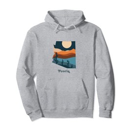 Peoria Arizona Desert Style Boho AZ Landscape Pullover Hoodie