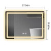 27" LED Bathroom Mirror with Lights, Smart Lighted Vanity Mirrors