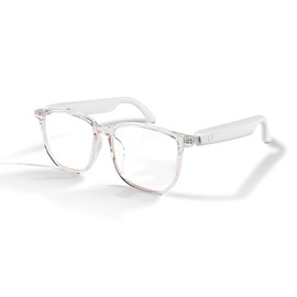 Piluyaa AI Translation Smart Glasses Bluetooth Audio Sunglasses for Men Women with Real Time Language Translator, Open Ear Music &HD Calling, Touch &Voice Assistant, UV Protection——Transparent