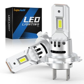 lupuauto Upgrade H-7 Bulbs LED Light 6500K Cool White, 28000LM High Brighter Light Bulb 1:1 Mini Size, Plug and Play, Pack of 2