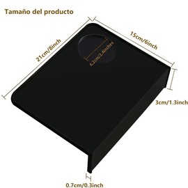 Almohadilla Antideslizante de Prensador de Café de Silicona, Esterilla para Manipular Café, Soporte para manipulación de café 8 x 6 pulgadas, grosor de 32 mm(Negro) (Negro#1)