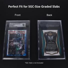 GrinOwl Graded Card Sleeves for SGC Slabs, Exact Fit Resealable Sleeves for SGC, HGA and GMA-Sized Slabs (600 Count)