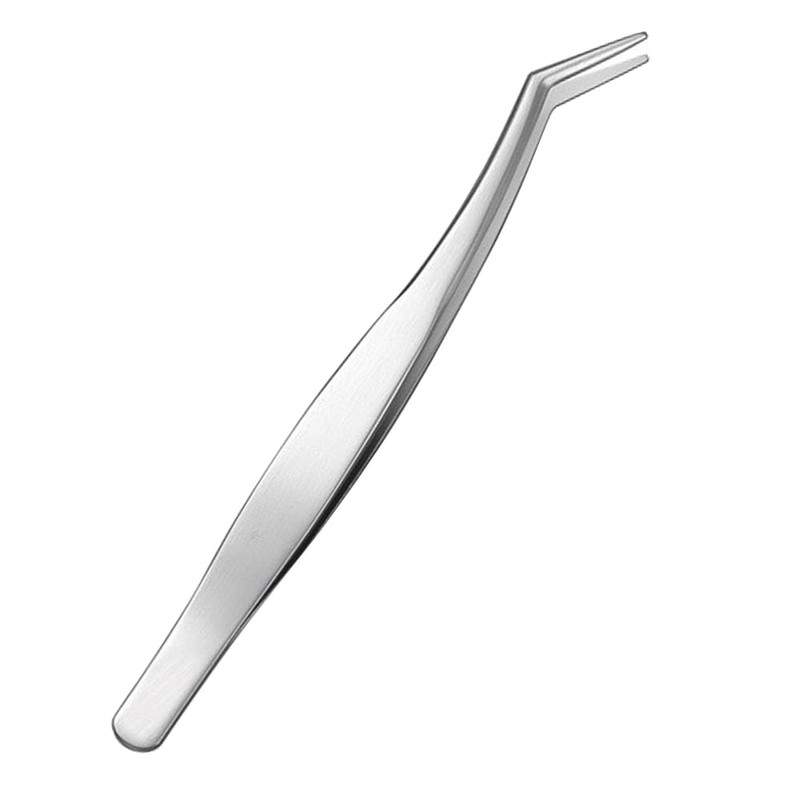 Eyelash Tweezers False Eyelashes Pink Straight Stainless Steel False Eyelashes