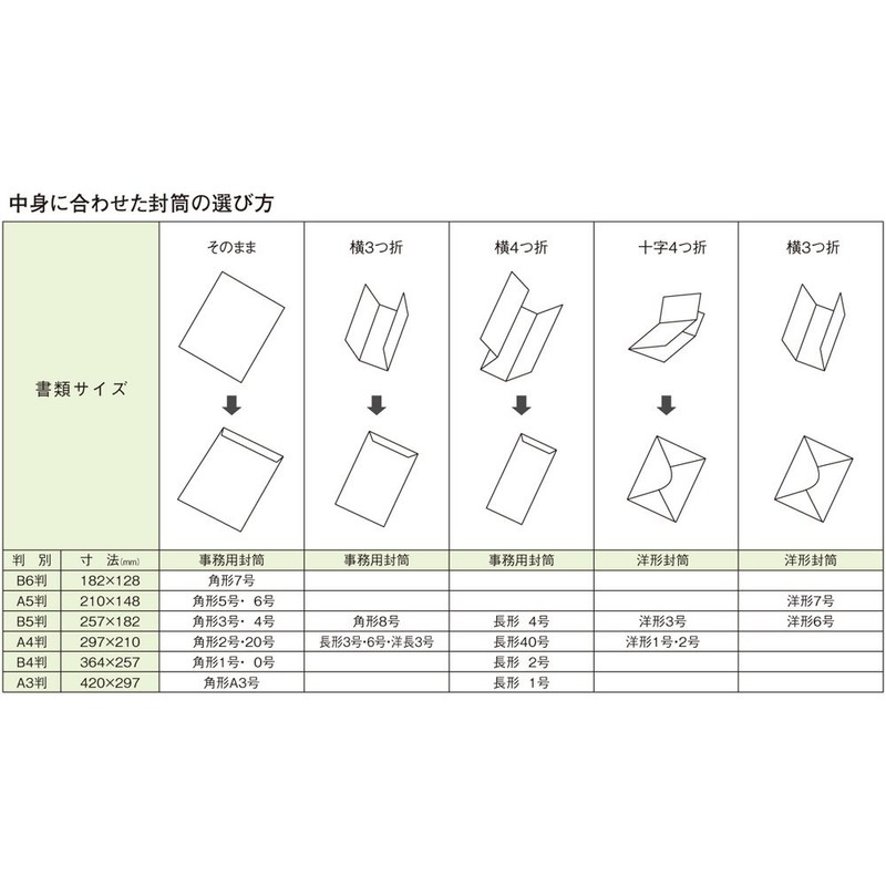Marui Dairei Envelopes, Oblong No. 3, Pack of 10 x