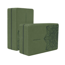 nuveti Yoga Blocks Set of 2, High Density Yoga Brick Foam Blocks to Improve Strength, Flexibility and Balance Brick Foam Blocks