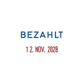 Colop Colop S160/L2 MiniDater 5 x 25 mm, 4 mm Kissen rot/blau Bezahlt