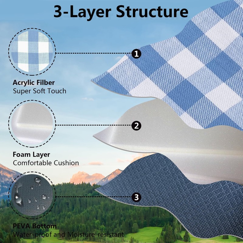 Campsuper 79”x79” Picnic Blanket Extra Large, Waterproof and Foldable Beach